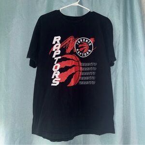 NBA Black Crewneck T‑Shirt with White Logo Print